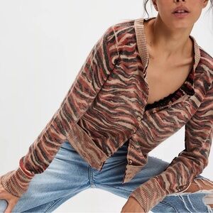 Free People Nocturnal Patterned Cardi